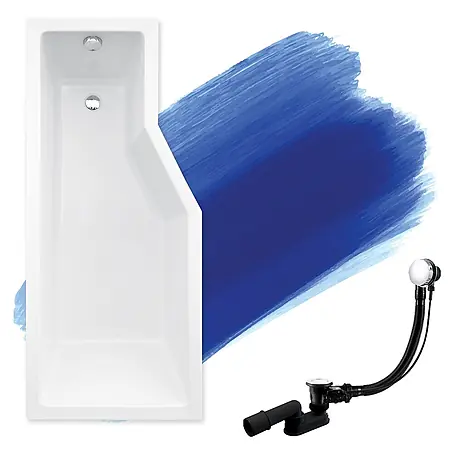 Bad Land  Eckbadewanne INTEGRA Acryl-Eckwanne 170 x 75 cm links Weiß