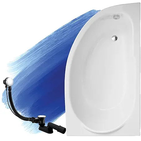 Bad Land  Eckbadewanne MIKI Acryl-Eckwanne 145 x 85 cm rechts Weiß