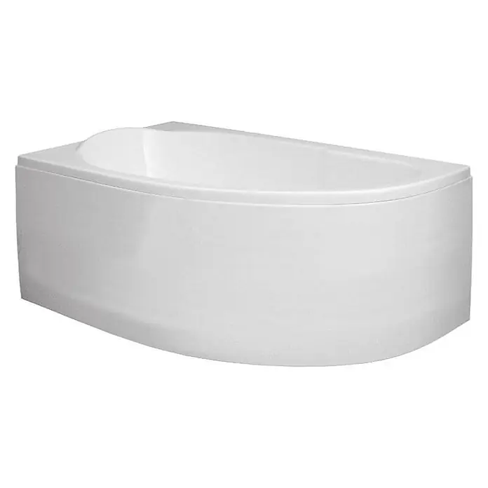 Bad Land Eckbadewanne - L x B: 145 x 85 cm, Sanitäracryl, Weiß - Weiße asymmetrische Eckbadewanne aus Acryl.
