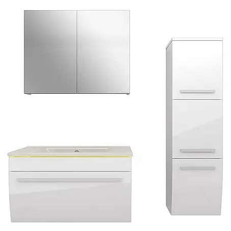 AcquaVapore  Badmöbel-Set Fertigdusche Gently-3-B080-V2-R-F01-LED