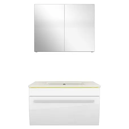 AcquaVapore  Badmöbel-Set Fertigdusche Gently-3-B070-V1-F01-LED-EBox