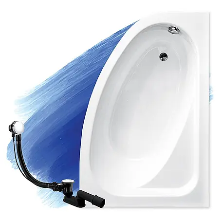 Bad Land  Eckbadewanne CORNEA Acryl-Eckwanne 140 x 80 cm rechts Weiß