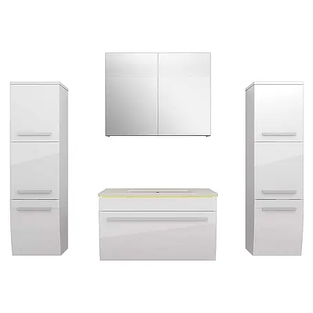 AcquaVapore  Badmöbel-Set Fertigdusche Gently-3-B070-V3-F01-LED-EBox