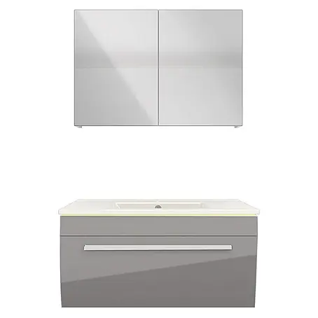 AcquaVapore  Badmöbel-Set Fertigdusche Gently-3-B080-V1-F0102-LED