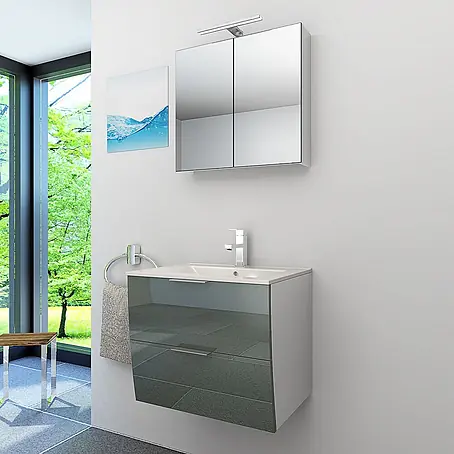 AcquaVapore  Badmöbel-Set Fertigdusche Gently-2-B060-V1-F0102