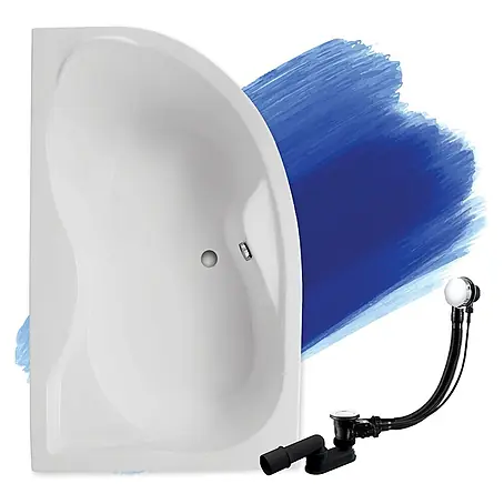Bad Land  Eckbadewanne DORA Acryl-Eckwanne 170 x 110 cm links Weiß