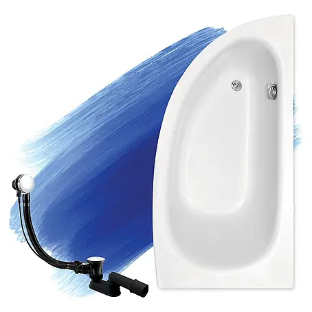 Bad Land  Eckbadewanne MILENA Acryl-Eckwanne 150 x 70 cm rechts Weiß