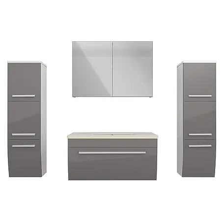 AcquaVapore  Badmöbel-Set Fertigdusche Gently-3-B080-V3-F0102-LED-EBox