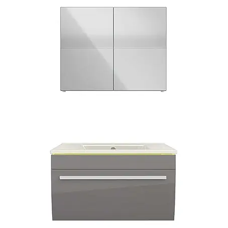 AcquaVapore  Badmöbel-Set Fertigdusche Gently-3-B070-V1-F0102-LED-EBox