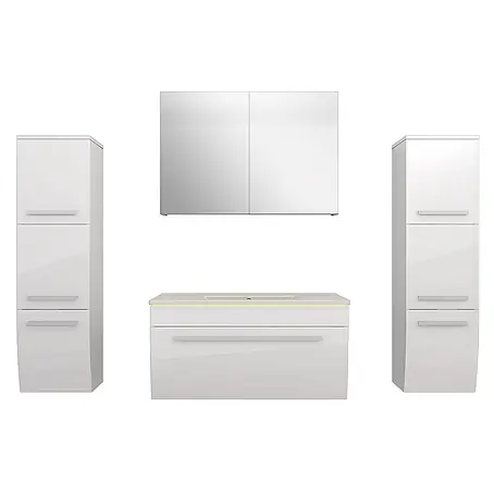 AcquaVapore  Badmöbel-Set Fertigdusche Gently-3-B080-V3-F01-LED-EBox