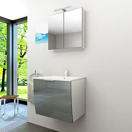 AcquaVapore  Badmöbel-Set Fertigdusche Gently-1-B060-V1-F0102