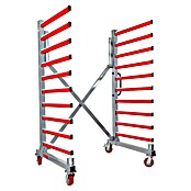 Holzmann Regalwagen TAW76 (H x B x T: 193 x 136 x 100 cm, Traglast pro Träger: 50 kg, Grau/Rot) | BAUHAUS