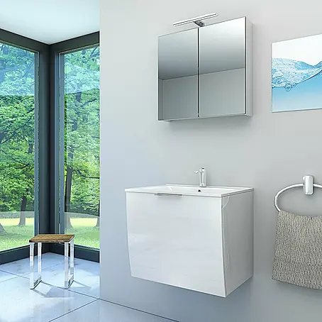 AcquaVapore  Badmöbel-Set Fertigdusche Gently-1-B060-V1-F01