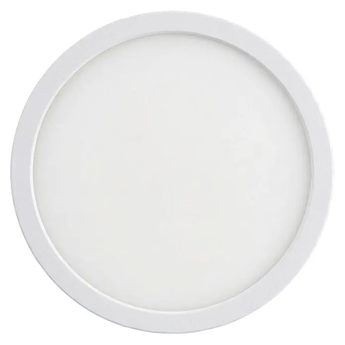 Enovalite LED-Deckenleuchte rund - 12 W, Ø x H: 16,5 x 1,95 cm, Weiß, Weiß, Mehrfarbig - Runde weiße LED-Panel-Leuchte zur flächenbündigen Montage.