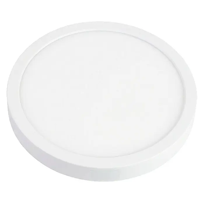 Enovalite LED-Deckenleuchte rund - 12 W, Ø x H: 16,5 x 1,95 cm, Weiß, Weiß, Mehrfarbig - Weiße runde LED-Panel-Leuchte.