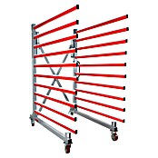 Holzmann Regalwagen TAW140 (H x B x T: 193 x 136 x 162 cm, Traglast pro Träger: 50 kg, Grau/Rot) | BAUHAUS