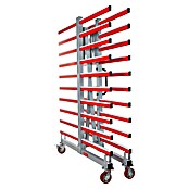 Holzmann Regalwagen TAW70DUO (H x B x T: 193 x 136 x 150 cm, Traglast pro Träger: 45 kg, Grau/Rot) | BAUHAUS