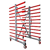 Holzmann Regalwagen TAW70DUO (H x B x T: 193 x 136 x 150 cm, Traglast pro Träger: 45 kg, Grau/Rot) | BAUHAUS