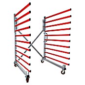 Holzmann Regalwagen TAW140 (H x B x T: 193 x 136 x 162 cm, Traglast pro Träger: 50 kg, Grau/Rot) | BAUHAUS