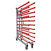 Holzmann Regalwagen TAW140 (H x B x T: 193 x 136 x 162 cm, Traglast pro Träger: 50 kg, Grau/Rot) | BAUHAUS