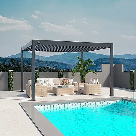 Weide  Pergola Deluxe freistehend 3,6 x 4 m Anthrazit