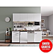 Respekta Cocina (195 cm, Con placa de dos fuegos, Blanco)