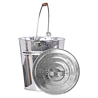 Ascheeimer (14 l, Verzinkt, Deckel)