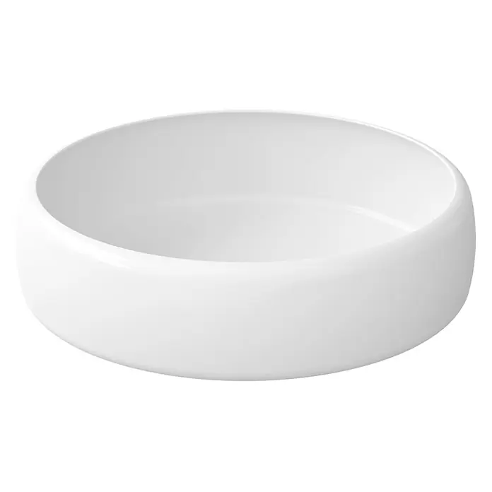 Bette Waschtisch -  - Glatte, glänzende weiße runde Schale mit schlichtem, modernem Design.
