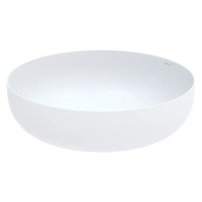 Bette Waschtisch - 400 x 400 cm - Weißes, rundes BETTE Waschbecken im minimalistischen Schalendesign.