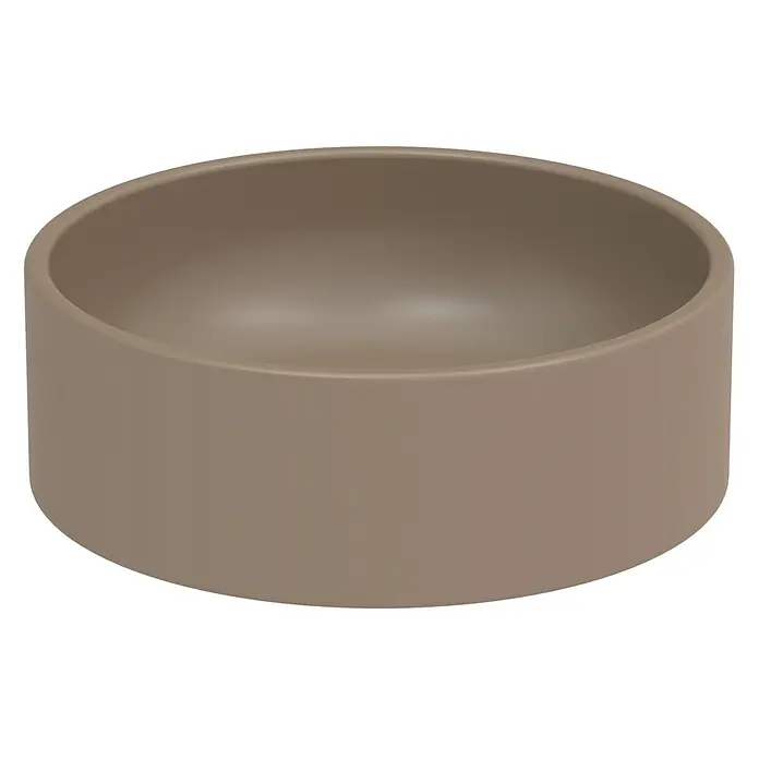 Bette Waschtisch - 425 x 425 cm - Matte greige runde Schale.