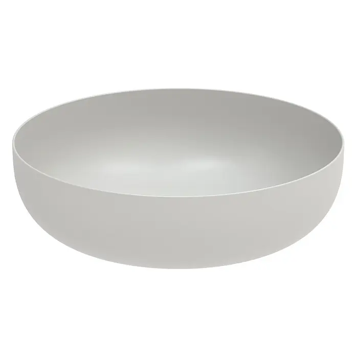 Bette Waschtisch - 400 x 400 cm - Matte hellgraue Schale, glattes und minimalistisches Design.