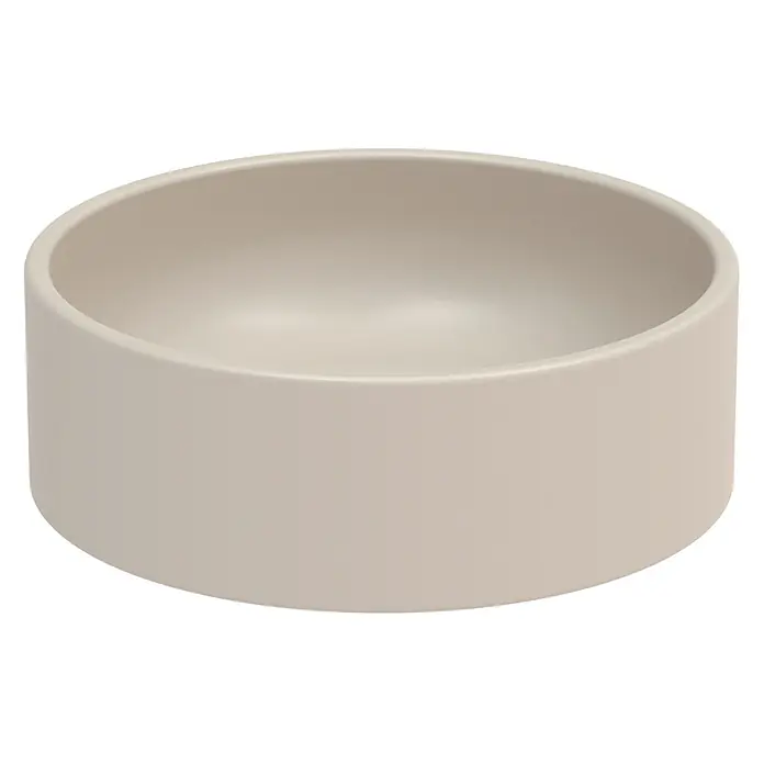 Bette Waschtisch - 425 x 425 cm - Matte hellgraue zylindrische Schale.