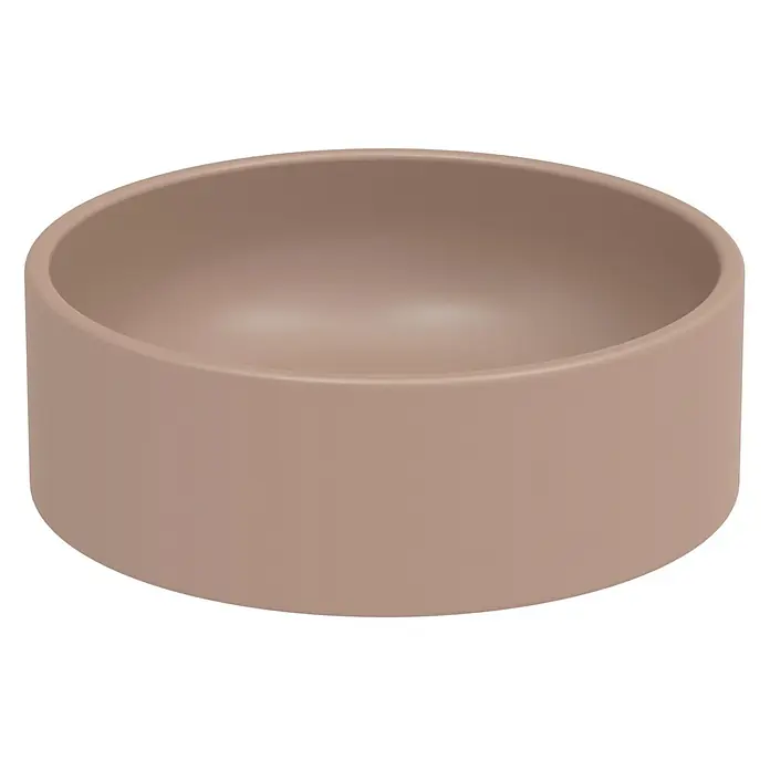 Bette Waschtisch - 425 x 425 cm - Runde, matte beigefarbene Schale, ideal zum Servieren oder Dekorieren.