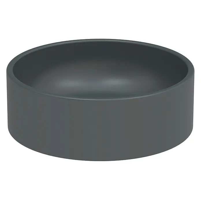 Bette Waschtisch - 425 x 425 cm - Matte graue zylindrische Schale.