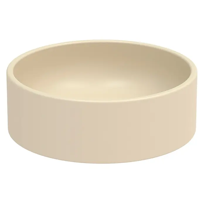Bette Waschtisch - 425 x 425 cm - Matte cremefarbene zylindrische Schale.