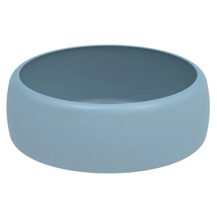 Bette Waschtisch -  - Hellblaue, matte, runde Schale mit glatter Oberfläche.