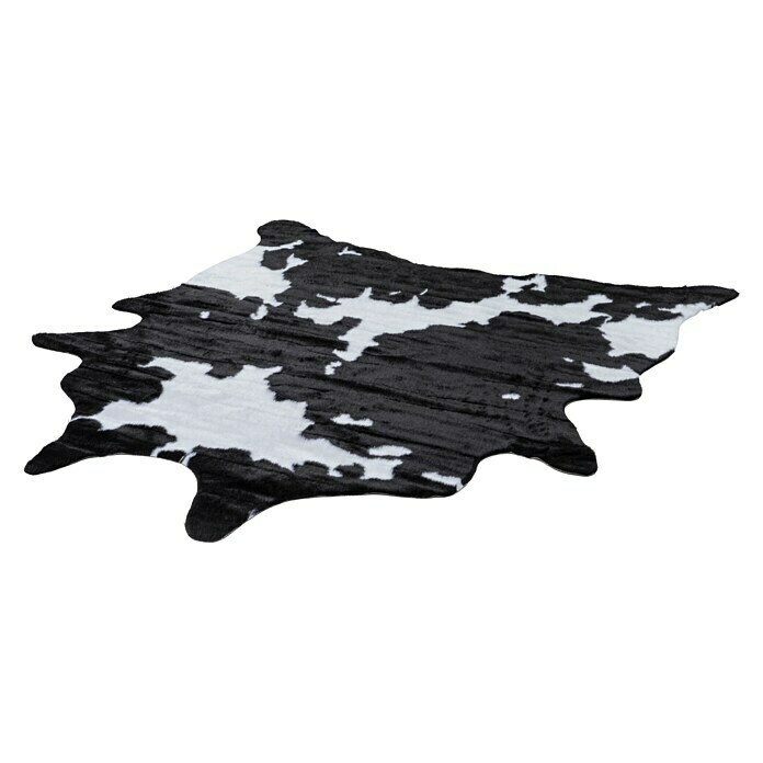 Deko-Kunstfell (Kuh, Schwarz/Weiß, 200 x 150 cm, 100 % Polyester)