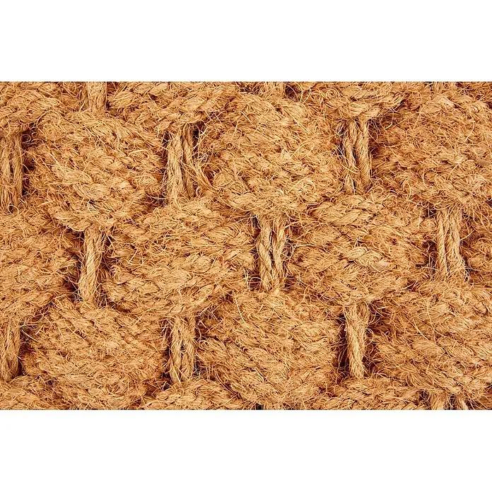 Fußmatte Nature Classic - 75 x 45 cm, Natur, Material Nutzschicht: 100 % Kokos, Karo - Braunes geflochtenes Kokosfaser-Seilmuster.