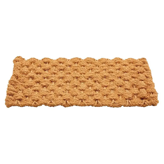 Fußmatte Nature Classic - 75 x 45 cm, Natur, Material Nutzschicht: 100 % Kokos, Karo - Strukturierte, rechteckige Fußmatte aus natürlichen, gewebten Kokosfasern in hellem Braun.