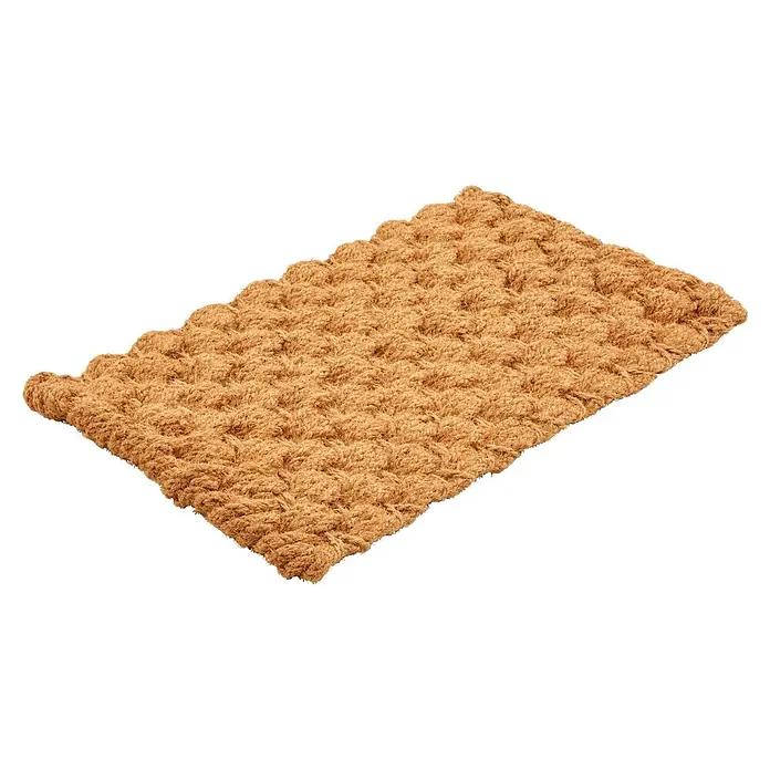 Fußmatte Nature Classic - 75 x 45 cm, Natur, Material Nutzschicht: 100 % Kokos, Karo - Braune, strukturierte Kokosfasermatte.