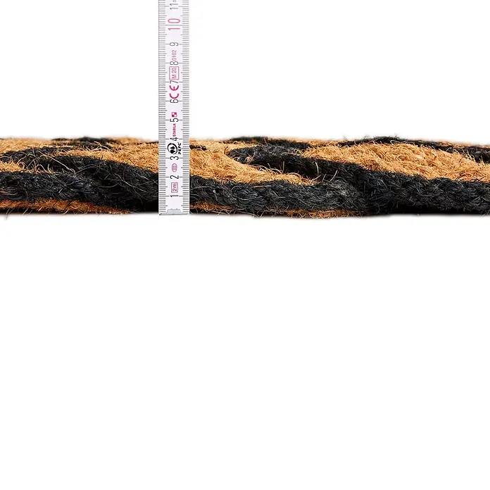 Fußmatte Nature Classic - 75 x 45 cm, Natur/Schwarz, Material Nutzschicht: 100 % Kokos - Schwarz-braune Kokos-Fußmatte, ca. 1,5 cm dick, mit Zollstock gemessen.
