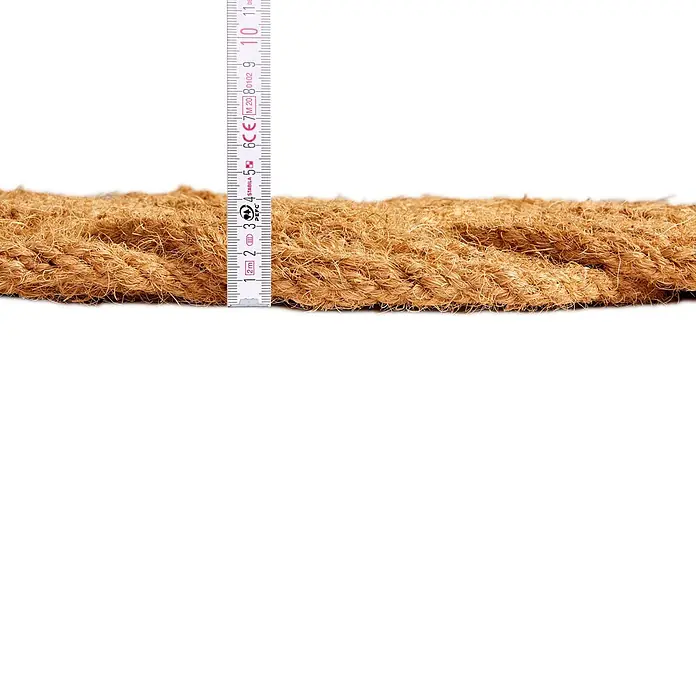 Fußmatte Nature Classic - 75 x 45 cm, Natur, Material Nutzschicht: 100 % Kokos - Naturfarbenes Kokosseil, dessen Durchmesser mit einem Maßband gemessen wird.