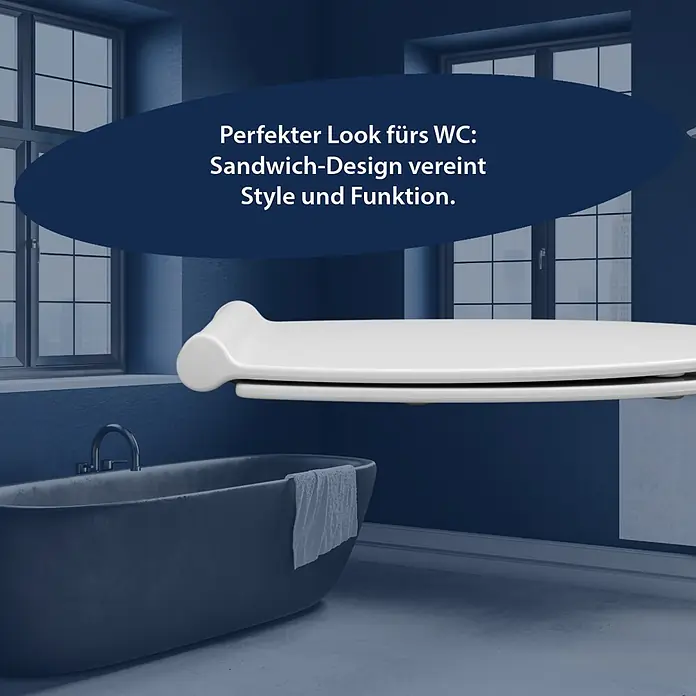 Poseidon WC-Sitz Flat - Duroplast, Wei, Mit Absenkautomatik online kaufen  bei BAUHAUS