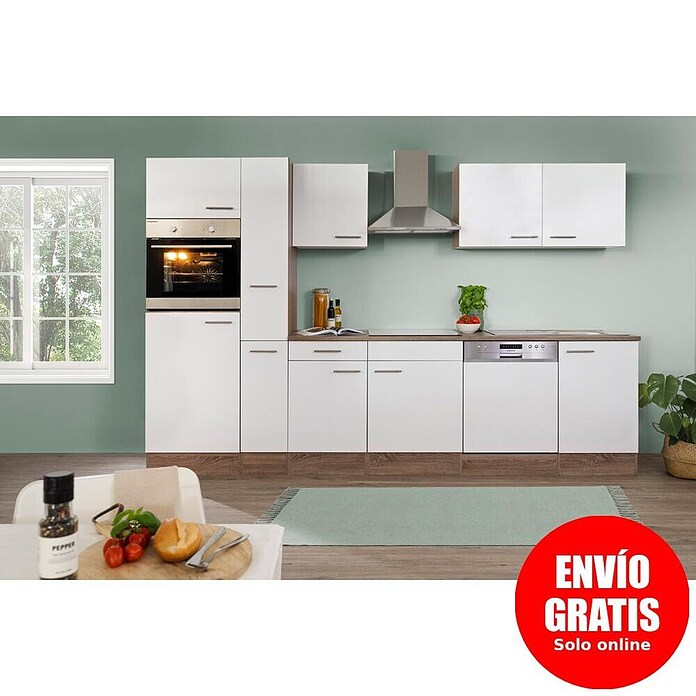 Respekta Cocina modular completa Oliver (Ancho: 310 cm, Blanco, Sin electrodomésticos) | BAUHAUS