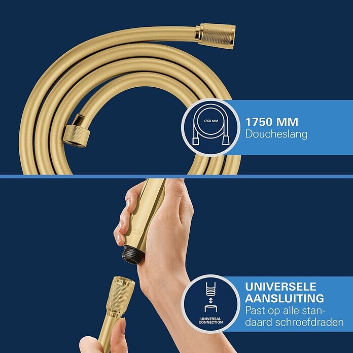 Grohe Doucheslang Silverflex (Lengte: 1.750 mm, ½″, Kunststof, Cool Sunrise) | BAUHAUS