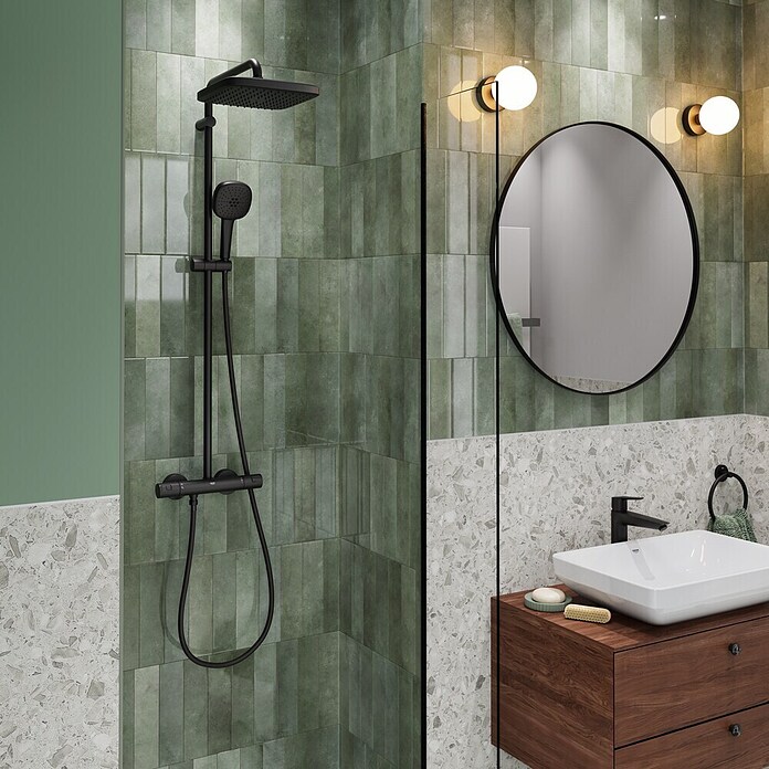 Grohe Vitalio Comfort Douchesysteem 250 (Aantal straalsoorten: 2 st., Zwart) | BAUHAUS
