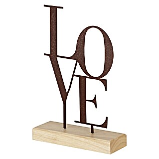 Dekofigur (150 x 50 x 219 mm, Rostbraun, Metall, Motiv: Love)