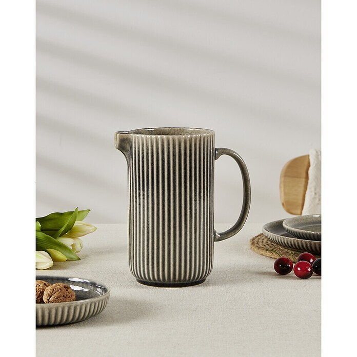 Vase Morombe (Höhe: 19 cm, Grau, Steinzeug) | BAUHAUS