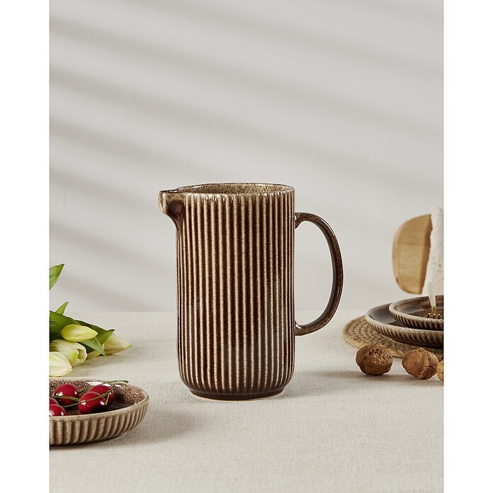 Vase Morombe (Höhe: 19 cm, Braun, Steinzeug) | BAUHAUS