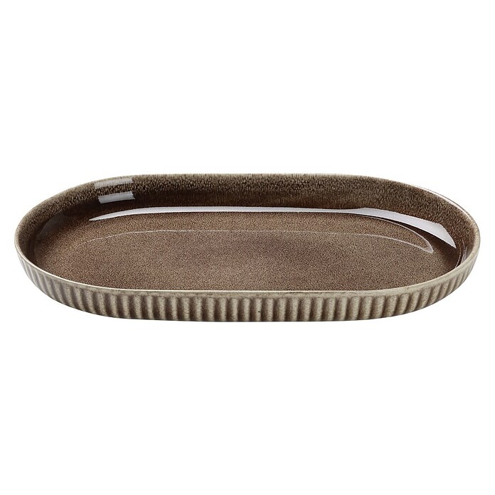 Servierteller Morombe (Länge: 30,5 cm, Braun, Steinzeug) | BAUHAUS